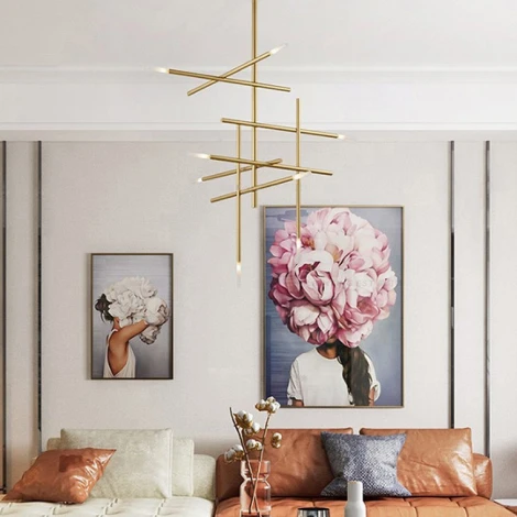 Люстра на штанге Traverse H90 Gold ImperiumLoft Traverse01 (141096-26) (220V)