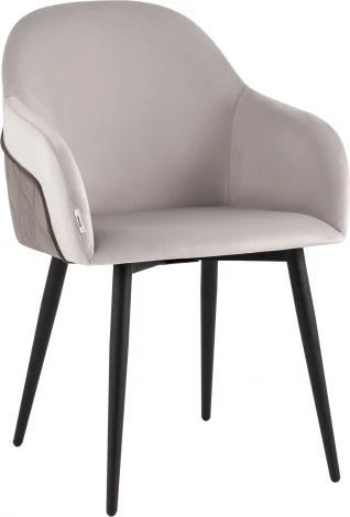 Стул Новел New велюр светло-серый с темно-серой спинкой Stool Group арт.УТ000039824