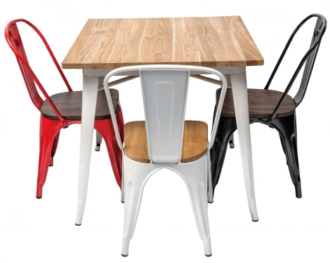 Стул Stool Group TOLIX WOOD красный глянцевый УТ000001188