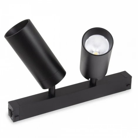 Трековый светильник однофазный светодиодный 220V 2X10W AM Group PLAIN CYLINDER AM590 2X10W 4000K BK