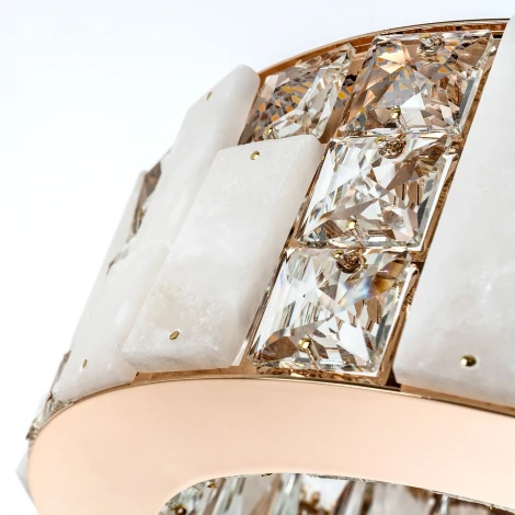 Подвесная люстра светодиодная хрустальная с регулировкой цветовой температуры Modelux ML.6985.800.300P GD