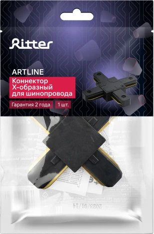 Коннектор Х-образный жесткий пластик/медь черный Ritter Artline 59750 0