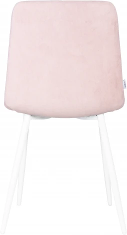 Стул обеденный DOBRIN CHILLY ROMBO (Розовый Simple 03, основание белый) 006 ROMBO, цвет сиденья розовый основания белый