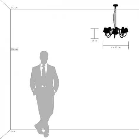Подвесная люстра Lightstar Bianco 760086 (220V, на тросе)