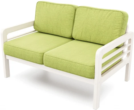 Диван Arsko прямой Бергер М беленый дуб рогожка зеленая