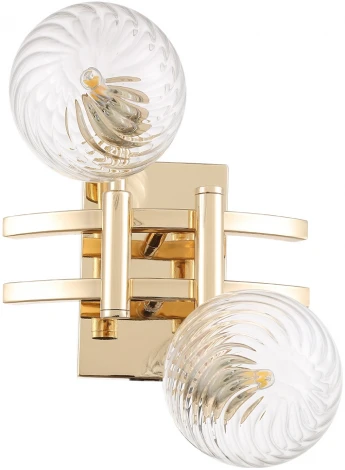 Настенный светильник Crystal Lux LUXURY AP2 GOLD (220V, на тросе, шарики)