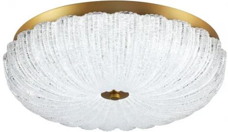 Потолочный светильник круглый Sonex Tesoro 7719/48L металл/стекло/прозрачный/золотой LED 48Вт 3000-6500K D400 IP20 пульт ДУ (220V, круглые)