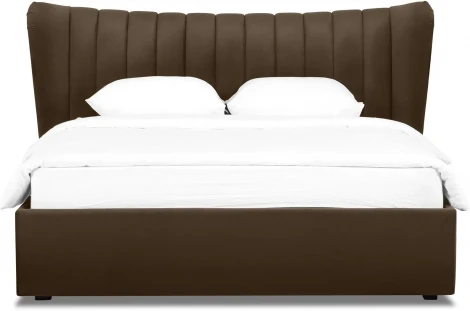 Кровать Queen Agata Lux ОГОГО (арт.636842), (Ткань/Коричневый)