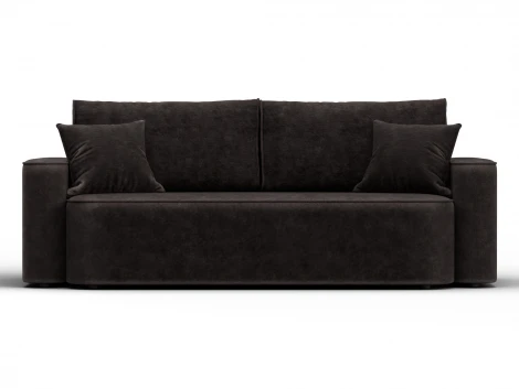 Диван прямой Лига-118 НПБ (ДСП,ЛДСП,Брус,Фанера,Велюр/Коричневый) Лига Диванов 137071