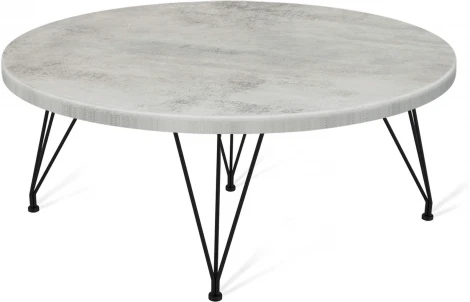 Столик журнальный SHT-TU29/H36/МДФ 80 бетон светлый/чёрный муар от фабрики Sheffilton