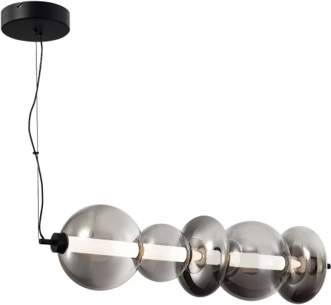Подвесной светильник ST Luce Perlina SL6119.413.40 Черный/Дымчато-Серый LED 1*40W 3000K (220V, на тросе)