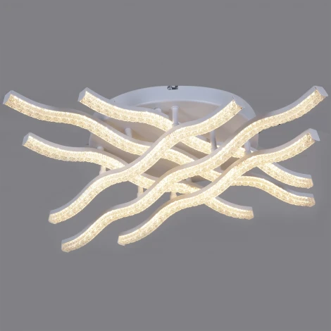 Потолочная люстра светодиодная на штанге с пультом с регулировкой цветовой температуры, яркости и с ночным режимом Reluce 74190-0.3-06 WH