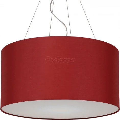 Люстра подвесная Артпром Crocus, 3 лампы, никель, бордовый с белым