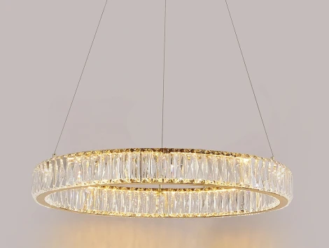 Подвесной светильник Newport 8240 8240/60 gold (LED, 220V, хрусталь, на тросе, кольцо)