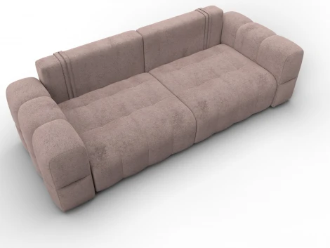 Диван прямой Лига-110 НПБ (ДВП,ДСП,ЛДСП,Брус,Фанера,Велюр/Бежевый) Лига Диванов 136510