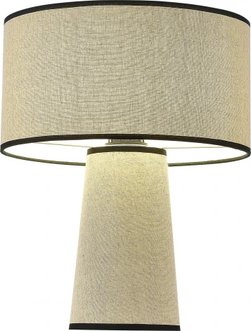 Настольная лампа ST Luce Jackie SL1354.504.01 Бежевый/Бежевый, Черный E27 1*40W (220V, выключатель, круглые)