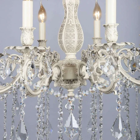 Подвесная люстра Omnilux Taranto OML-74403-08 (220V, на цепи, подсвечник, свеча)