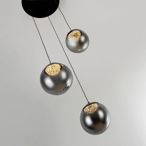 Подвесной светильник светодиодный с пультом с регулировкой цветовой температуры Modelux ML.2338.3R BK