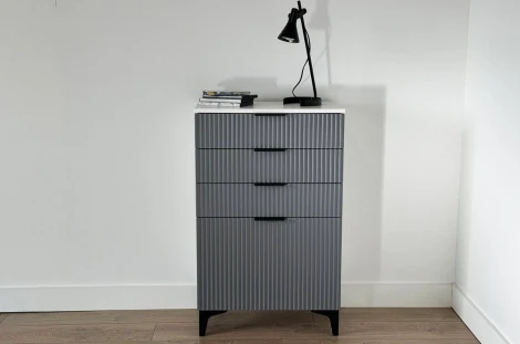 Зефир Комод Mebelson (ЛДСП,МДФ,Металл/Светлое дерево,Серый) арт.171919,3263