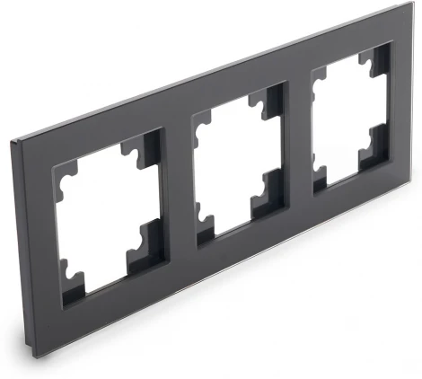 Рамка на 3 поста (черный) Stekker Катрин 39520