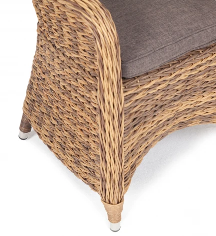 Плетеное кресло из искусственного ротанга (гиацинт), цвет соломенный 4SIS Равенна YH-C1103W TW
