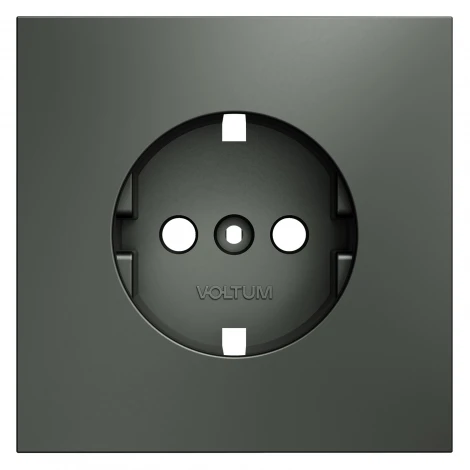 Накладка для розетки с заземлением Voltum S70 VLS000608 (титан)