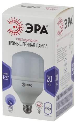 Лампочка светодиодная E27 20W ЭРА LED POWER T80-20W-6500-E27