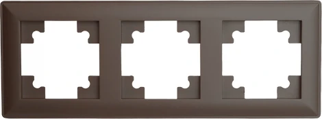 Рамка на 3 поста (коричневый) Stekker Катрин 39819