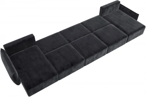 Диван п-образный Лига-051 НПБ МегаЛонг Лига Диванов (Велюр) арт.128681
