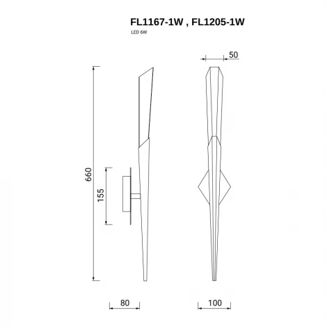Настенный светильник светодиодный Fluorite Unico FL1205-1W