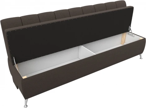 Диван кухонный прямой Кантри (Коричневый/Рогожка) Лига Диванов арт.123746