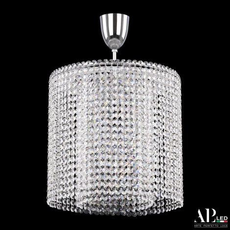 Потолочная люстра на штанге светодиодная с пультом APL LED Sicilia SH01.35.A.LED-DIM.Ni.Tube (220V, хрусталь)