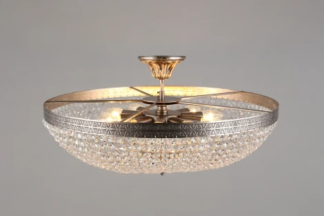 Потолочная люстра на штанге хрустальная Helcia APL.756.17.10