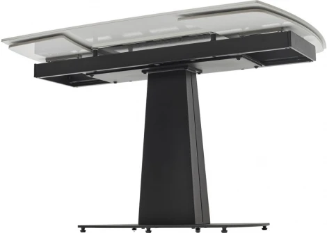 Стол M-City BALDE 140 MATT WHITE MARBLE SOLID CERAMIC / BLACK