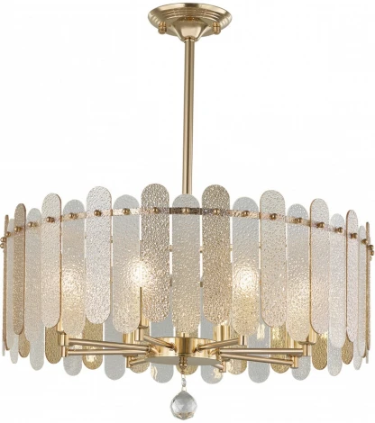 Подвесная люстра хрустальная на штанге Arte Milano Sorrento-3109 373109/8/350/580 GD (220V)