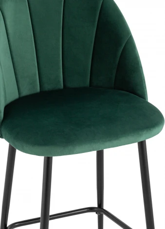 Стул полубарный Stool Group Логан велюр зелёный УТ000035465
