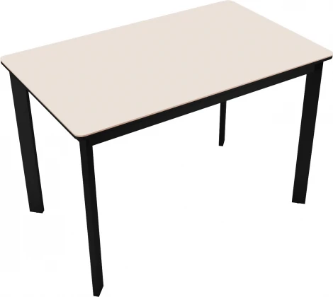 Стол DikLine LK90 Керамика Krater Perla (бежевый матовый) /подстолье черное/опоры черные арт.00-00075474