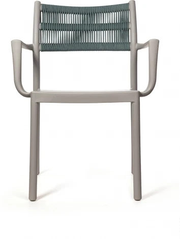 Стул Lars, пластик серый, с подушкой Top Concept арт.22147