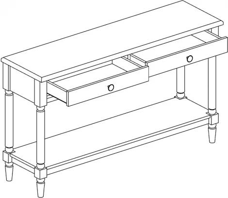 Стол консольный Blues ОГОГО Обстановочка! (ЛДСП,МДФ/Черный) арт.924605