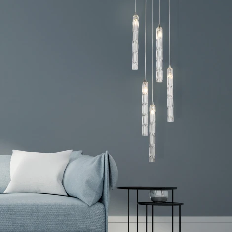 Подвесной светильник Eurosvet Lynn 50381/5 хром (220V, на проводе)