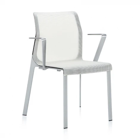 Кресло Pegus с подлокотниками белая сетка