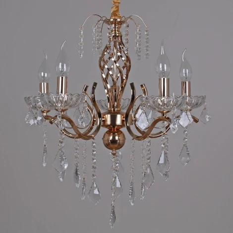 Подвесная люстра Reluce 06315-0.4-05 FGD+CL (220V, подвески, на цепи, подсвечник, свеча)