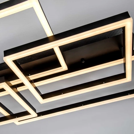 Потолочная люстра светодиодная на штанге с пультом с регулировкой цветовой температуры и яркости LED4U L11046-4 BK