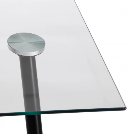 Стол SOPHIA (mod. 5003) металл/стекло (8мм), 140 х 80 75 см, черный / прозрачный Tetchair 19231