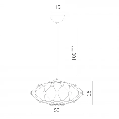 Подвесной светильник Divinare Cristallino 1720/02 SP-48
