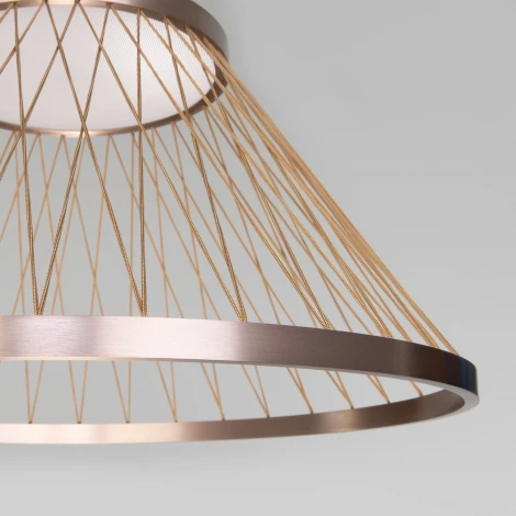 Подвесной светильник Eurosvet Cesta 40017/1 LED коричневый (220V, на проводе, круглые)