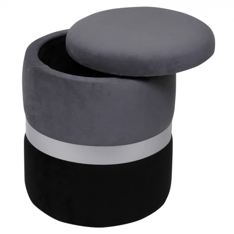 Пуф Dreambag Аризона Серо-Черный (Серебро) 13671