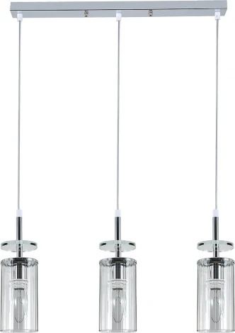 Подвесной светильник Escada Avolto 10191/3S Chrome 3x40Вт E14, металл/стекло, хром (220V, на проводе)
