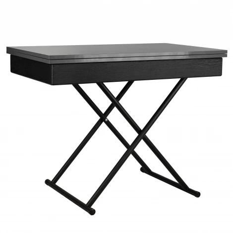 Стол-трансформер Лерон графит темный/черный Mebelik 009428