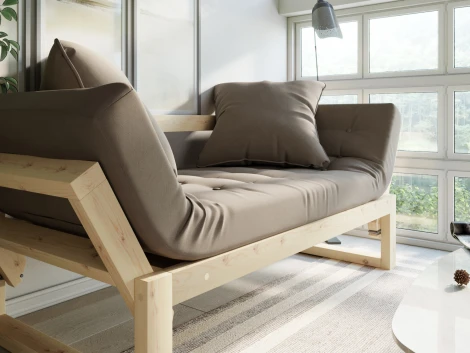 Кушетка Arsko Амбер сосна бежевый велюр